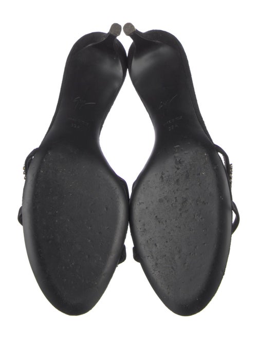 Giuseppe Zanotti Leather Crystal Embellishments Slides