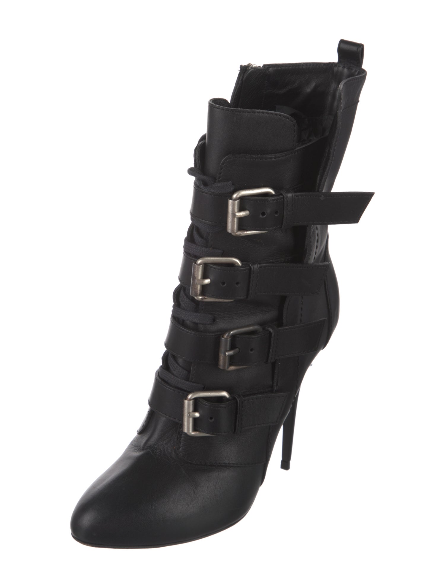 Giuseppe Zanotti Leather Lace-Up Boots