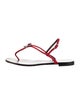Giuseppe Zanotti Leather Colorblock Pattern T-Strap Sandals