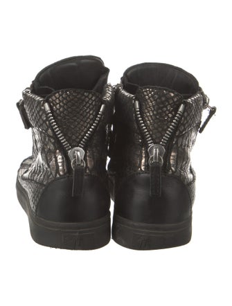 Giuseppe Zanotti Leather Animal Print Sneakers