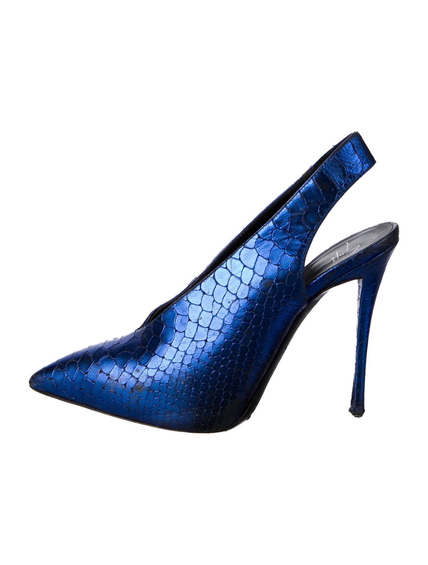 Giuseppe Zanotti Leather Animal Print Slingback Pumps