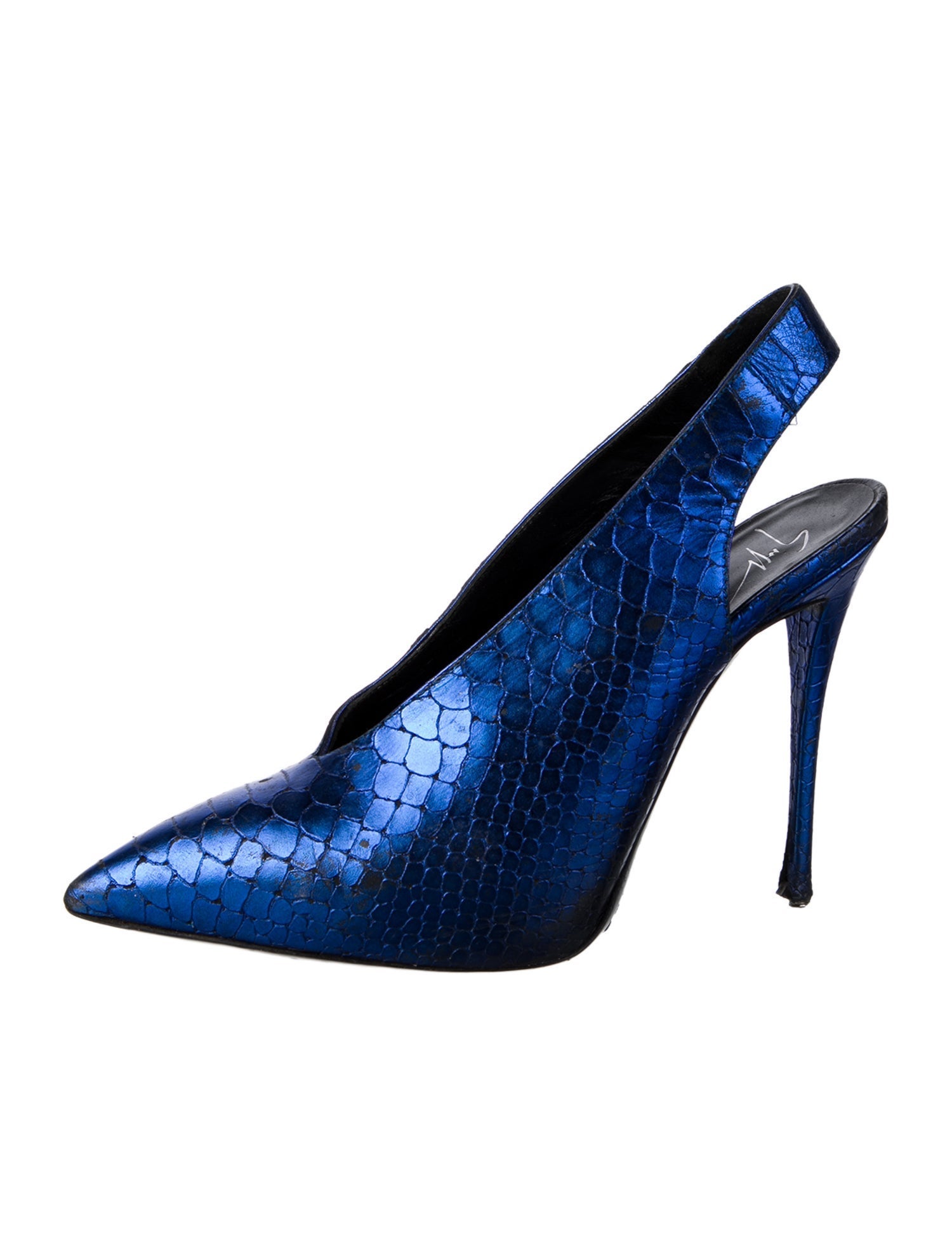 Giuseppe Zanotti Leather Animal Print Slingback Pumps