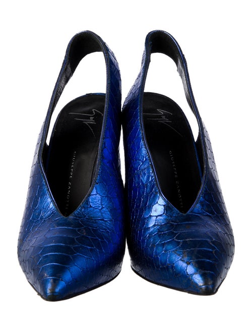 Giuseppe Zanotti Leather Animal Print Slingback Pumps