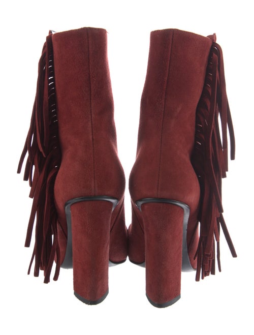 Giuseppe Zanotti Suede Fringe Trim Accent Boots