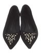 Giuseppe Zanotti Suede Crystal Embellishments Flats