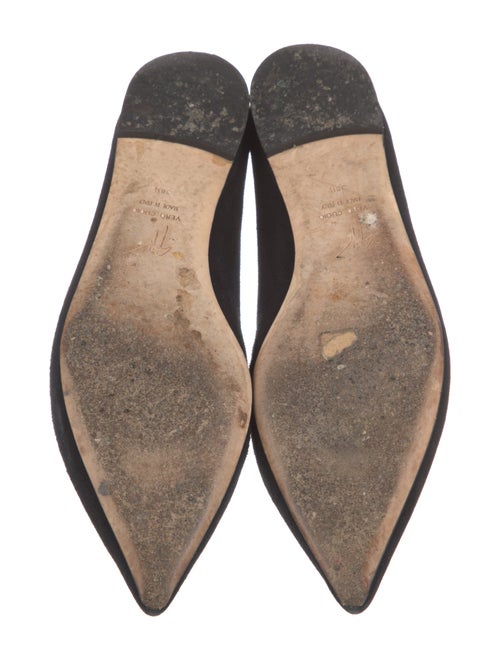 Giuseppe Zanotti Suede Crystal Embellishments Flats