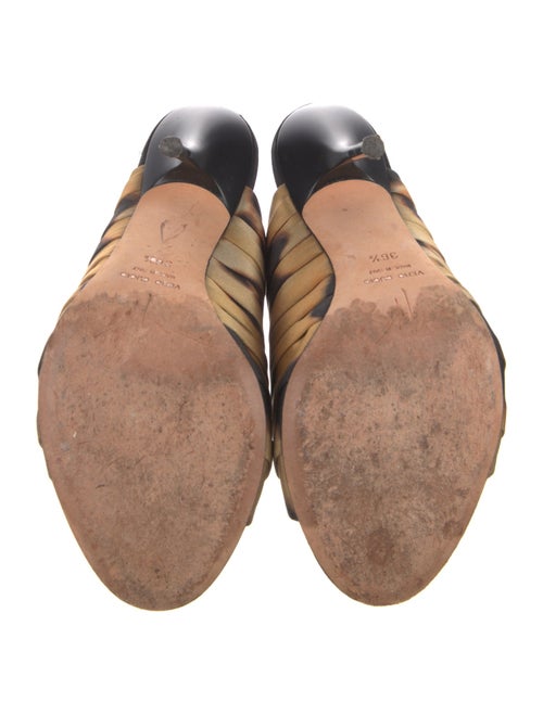 Giuseppe Zanotti Satin Animal Print Mules