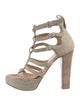 Giuseppe Zanotti Suede Cutout Accent Gladiator Sandals
