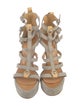 Giuseppe Zanotti Suede Cutout Accent Gladiator Sandals