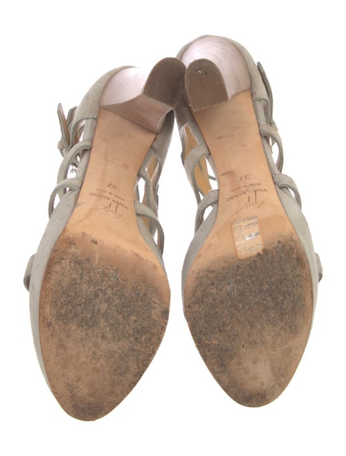 Giuseppe Zanotti Suede Cutout Accent Gladiator Sandals