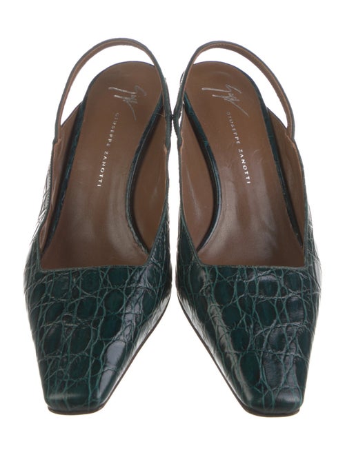 Giuseppe Zanotti Embossed Leather Slingback Pumps