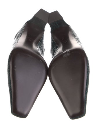 Giuseppe Zanotti Embossed Leather Slingback Pumps