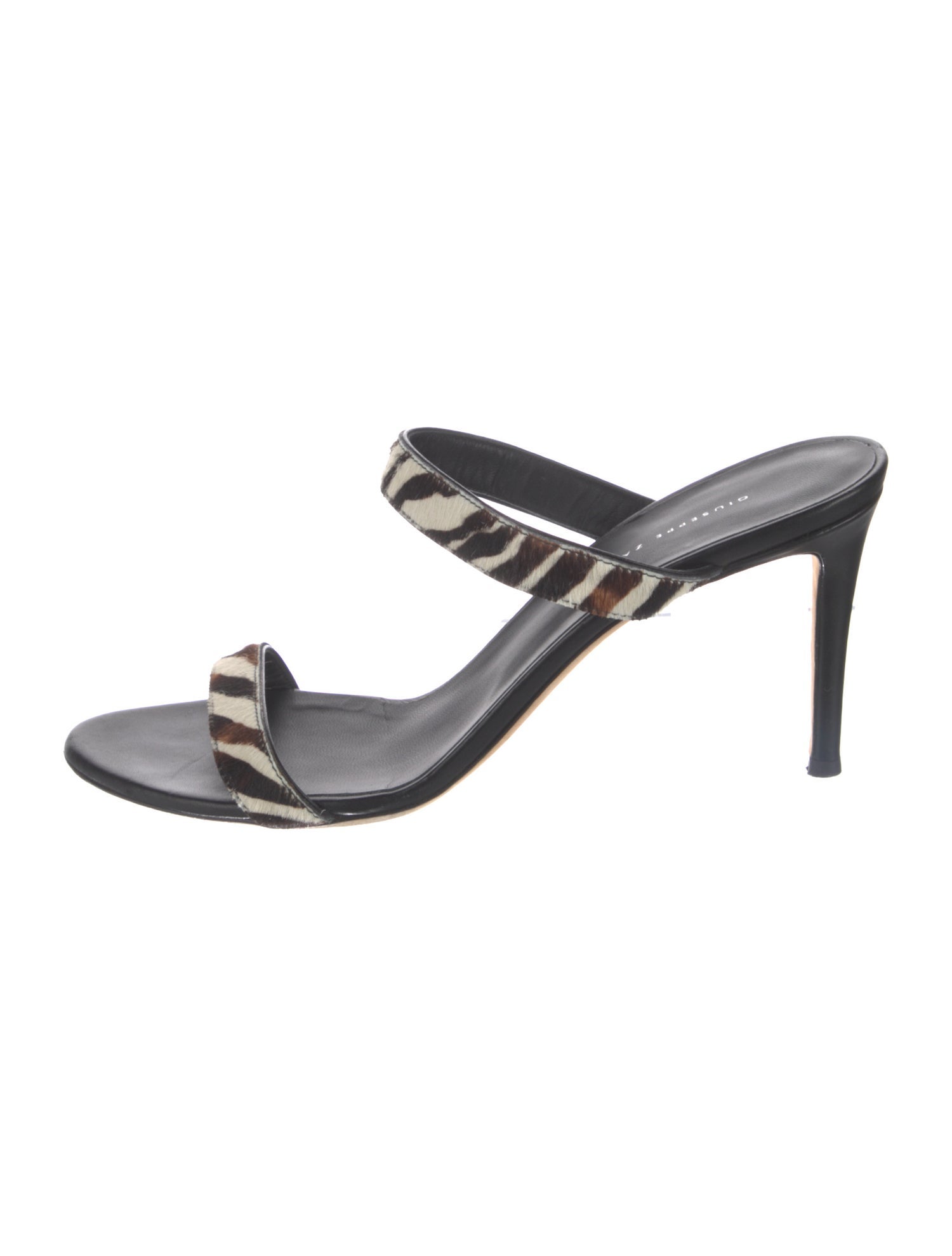 Giuseppe Zanotti Ponyhair Animal Print Slides