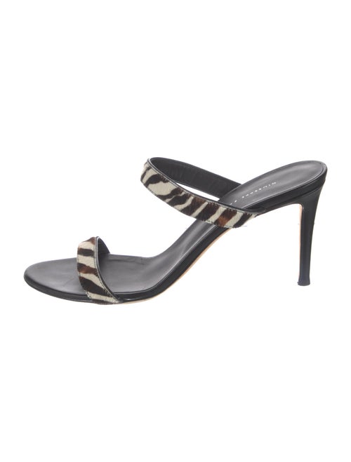 Giuseppe Zanotti Ponyhair Animal Print Slides