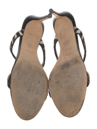 Giuseppe Zanotti Ponyhair Animal Print Slides