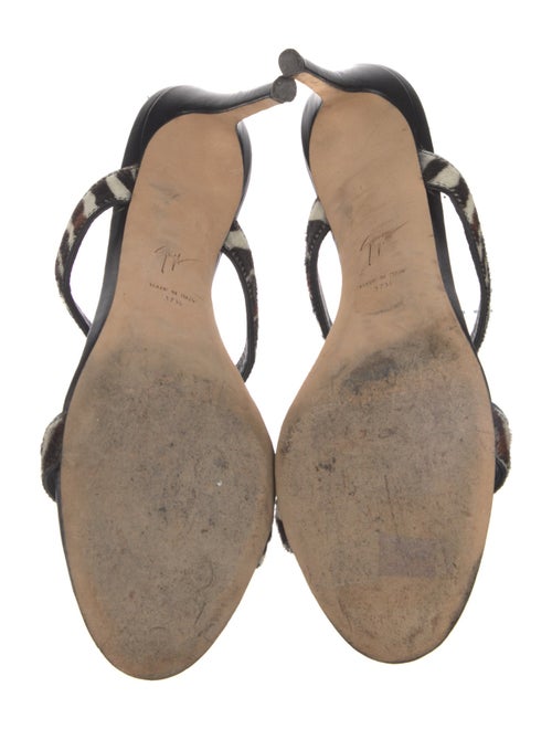 Giuseppe Zanotti Ponyhair Animal Print Slides