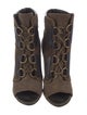 Giuseppe Zanotti Suede Leather Trim Embellishment Lace-Up Boots