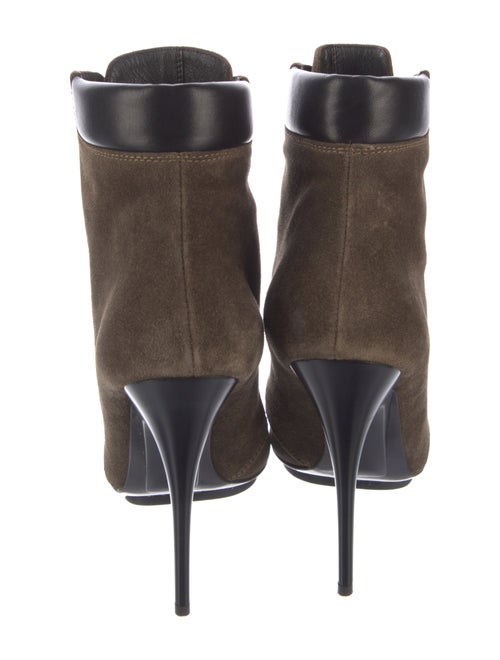 Giuseppe Zanotti Suede Leather Trim Embellishment Lace-Up Boots