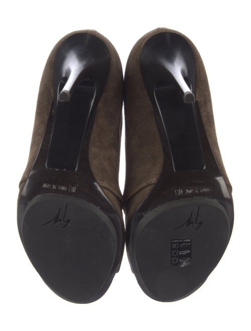 Giuseppe Zanotti Suede Leather Trim Embellishment Lace-Up Boots