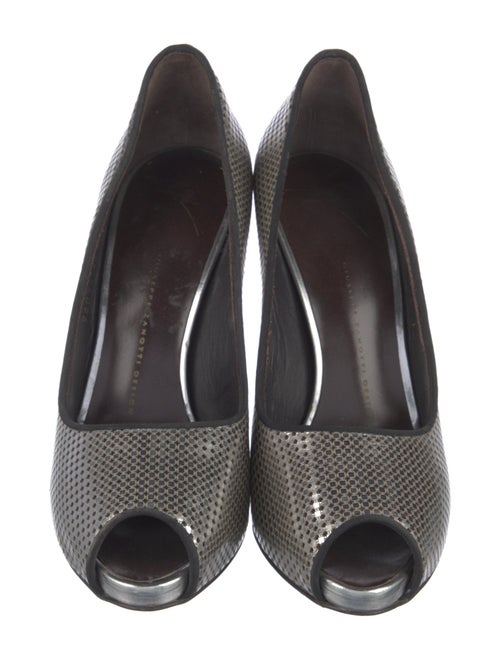 Giuseppe Zanotti Leather Lasercut Accents Pumps