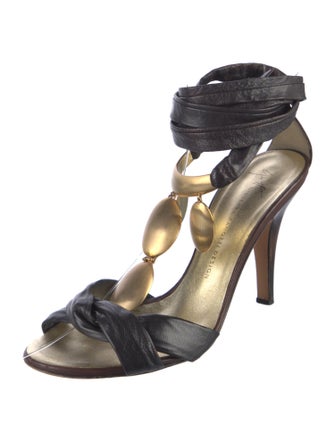 Giuseppe Zanotti Leather T-Strap Sandals