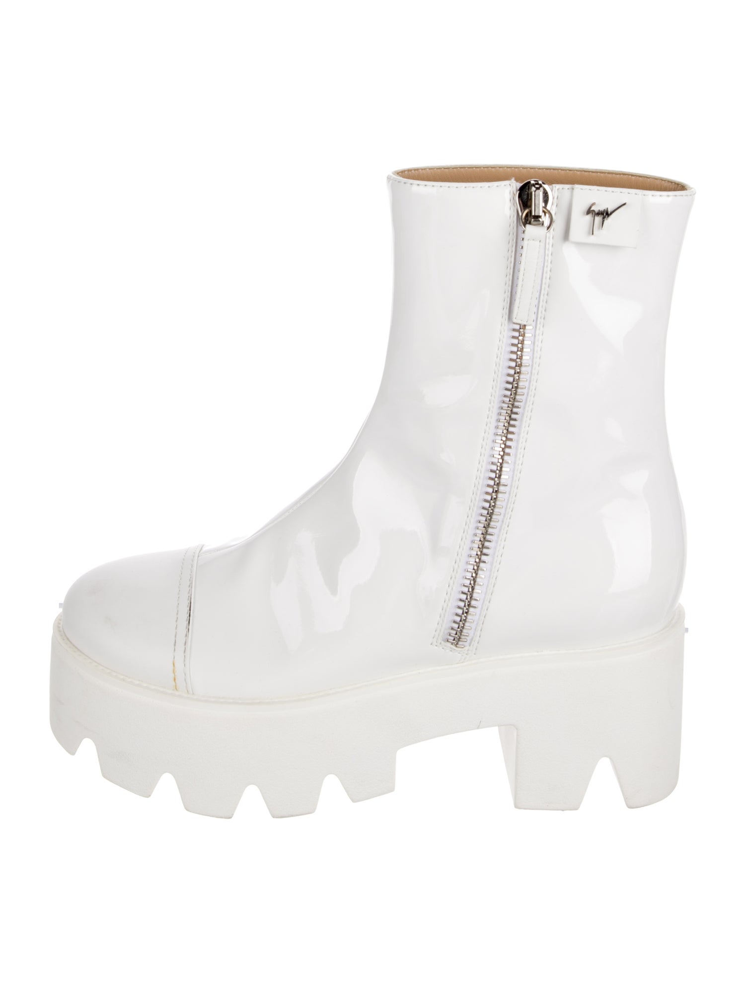 Giuseppe Zanotti Patent Leather Combat Boots