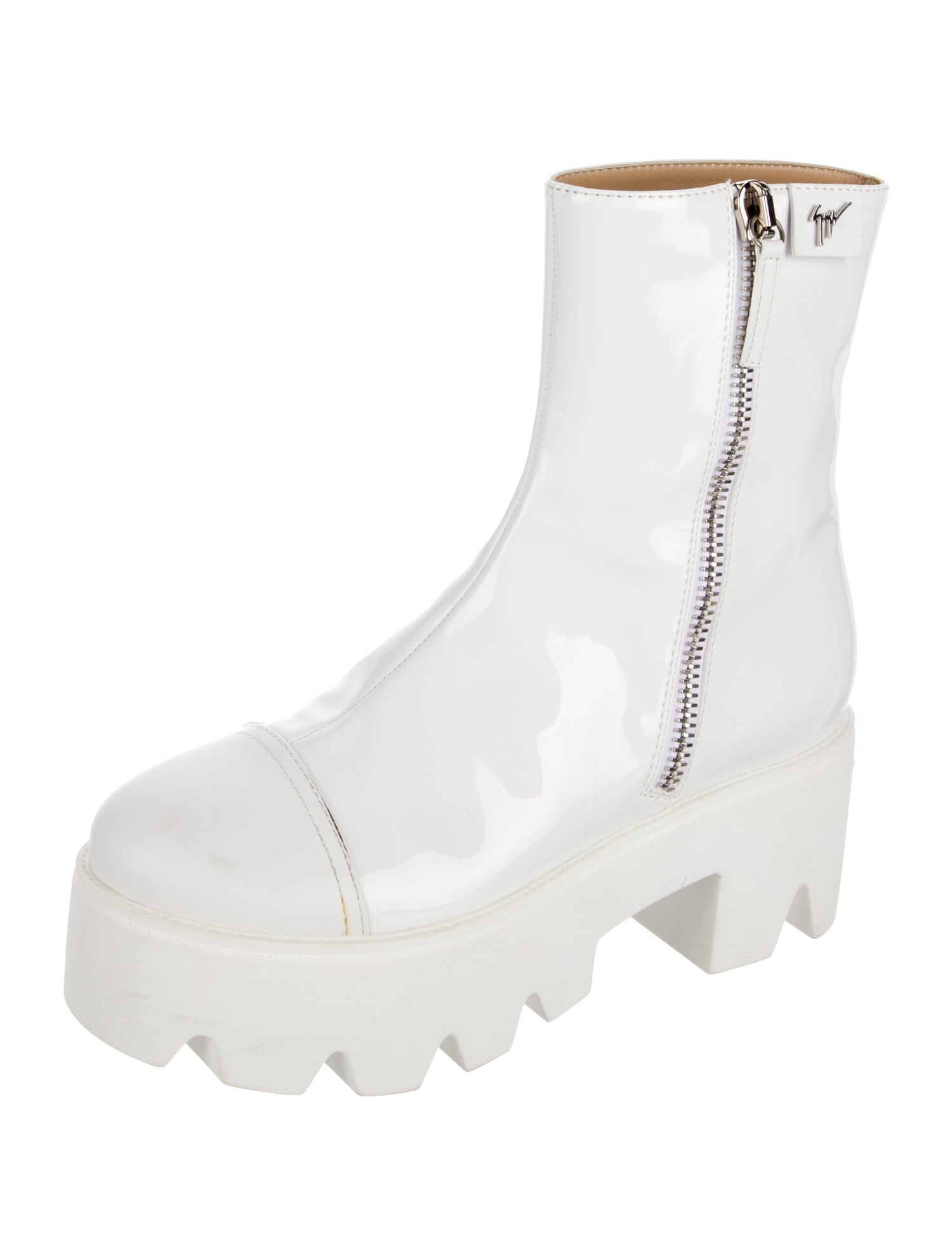 Giuseppe Zanotti Patent Leather Combat Boots