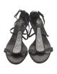 Giuseppe Zanotti Leather Crystal Embellishments T-Strap Sandals