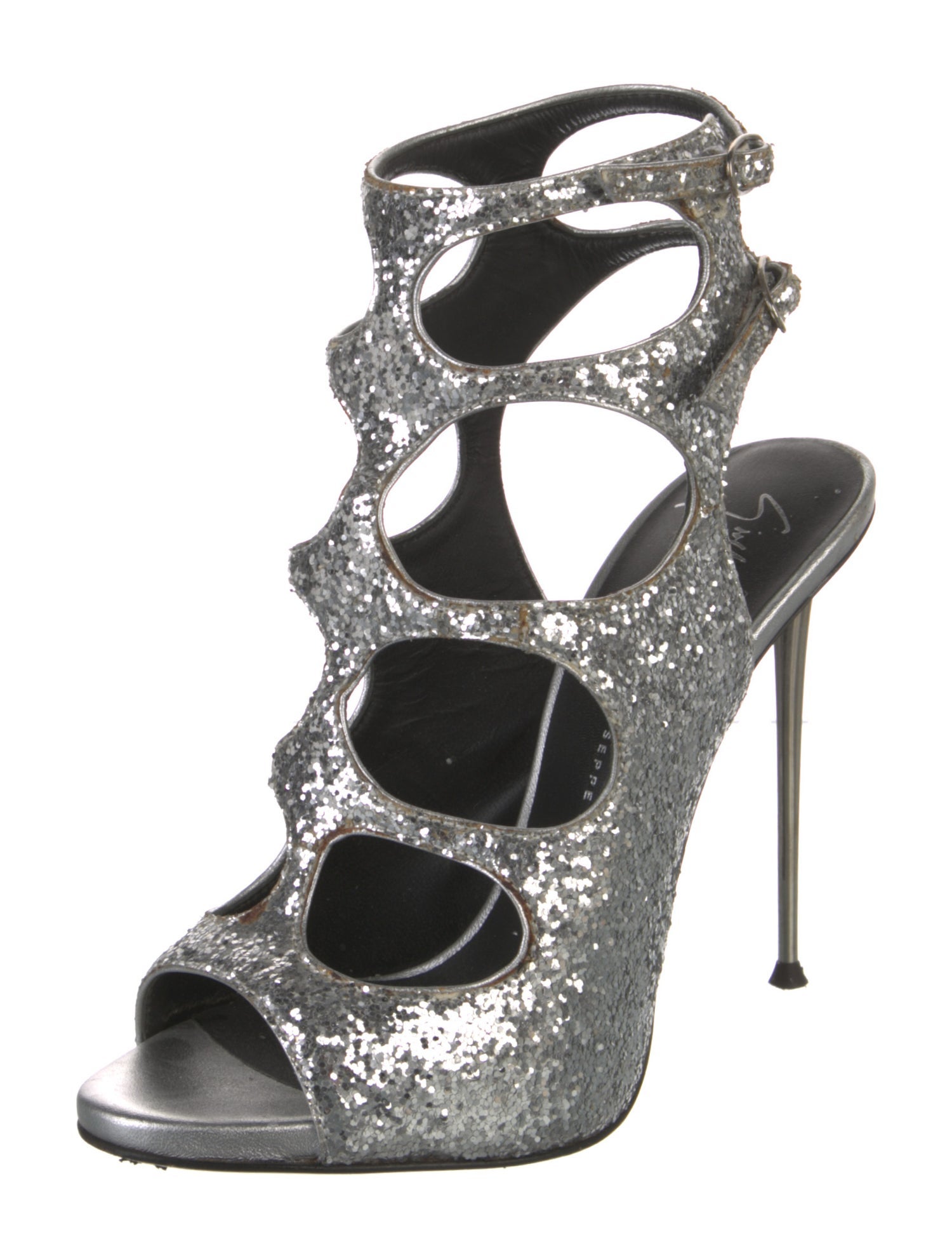 Giuseppe Zanotti Glitter Glitter Accents Gladiator Sandals