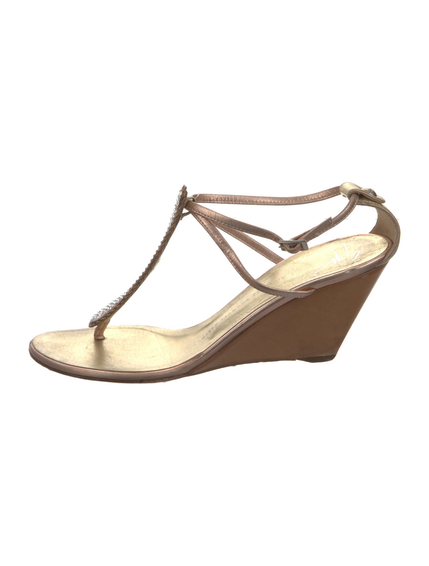 Giuseppe Zanotti Leather Animal Print T-Strap Sandals