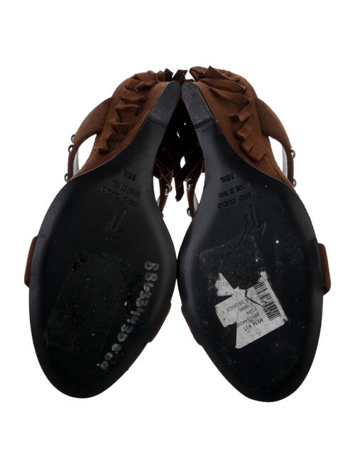 Giuseppe Zanotti Suede Studded Accents Slides