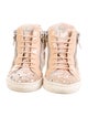 Giuseppe Zanotti Girls' Velvet High Top Sneakers
