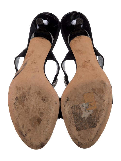 Giuseppe Zanotti Satin Crystal Embellishments Slides