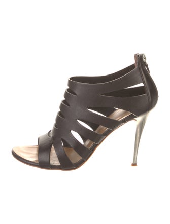 Giuseppe Zanotti Leather Cutout Accent Sandals