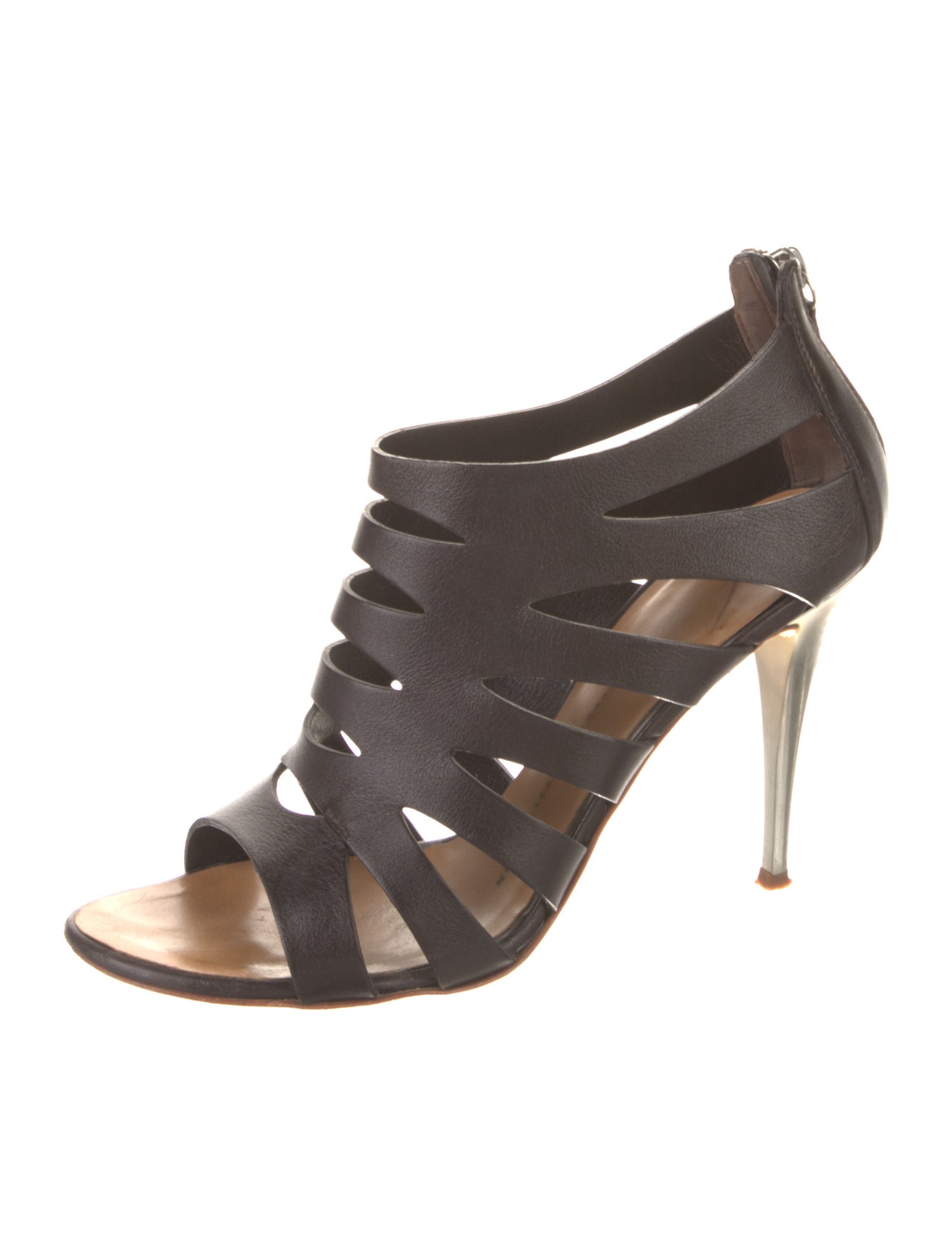 Giuseppe Zanotti Leather Cutout Accent Sandals