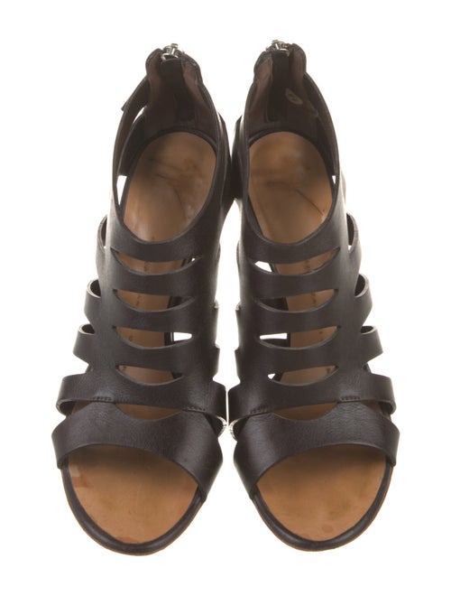Giuseppe Zanotti Leather Cutout Accent Sandals