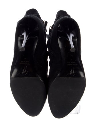 Giuseppe Zanotti Suede Chain-Link Accents Lace-Up Boots