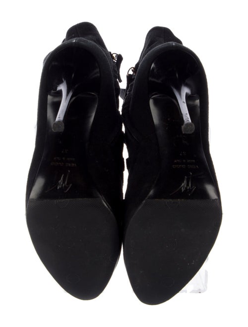 Giuseppe Zanotti Suede Chain-Link Accents Lace-Up Boots