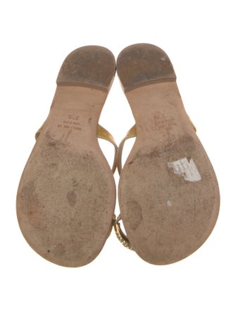 Giuseppe Zanotti Leather Crystal Embellishments Slides