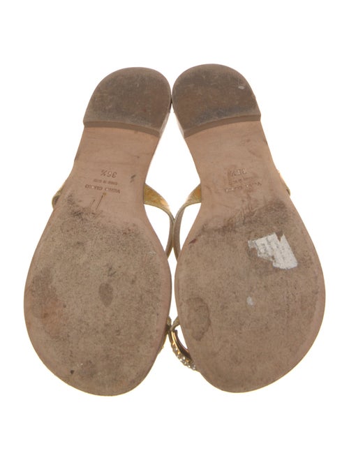 Giuseppe Zanotti Leather Crystal Embellishments Slides