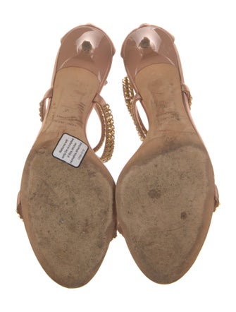 Giuseppe Zanotti Satin Crystal Embellishments Sandals