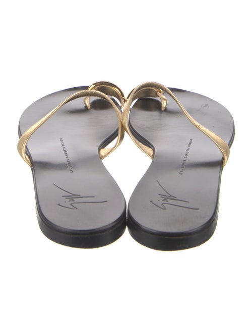 Giuseppe Zanotti Leather Crystal Embellishments Slides