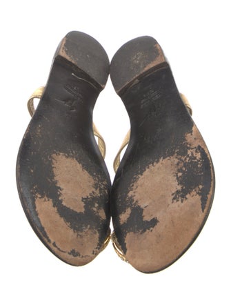 Giuseppe Zanotti Leather Crystal Embellishments Slides