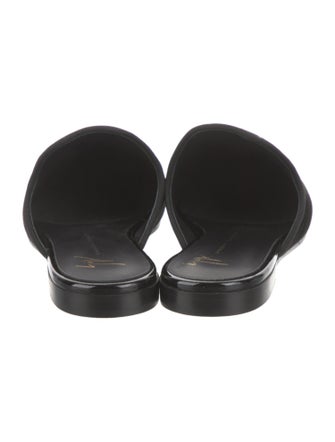 Giuseppe Zanotti Velvet Crystal Embellishments Mules