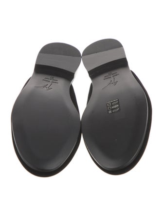 Giuseppe Zanotti Velvet Crystal Embellishments Mules