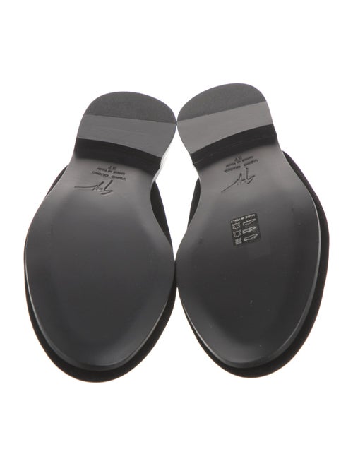 Giuseppe Zanotti Velvet Crystal Embellishments Mules