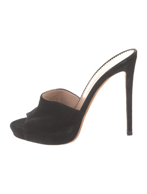 Giuseppe Zanotti Suede Floral Print Mules