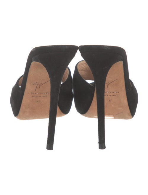 Giuseppe Zanotti Suede Floral Print Mules