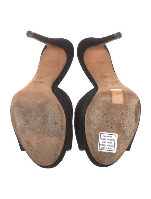 Giuseppe Zanotti Suede Floral Print Mules