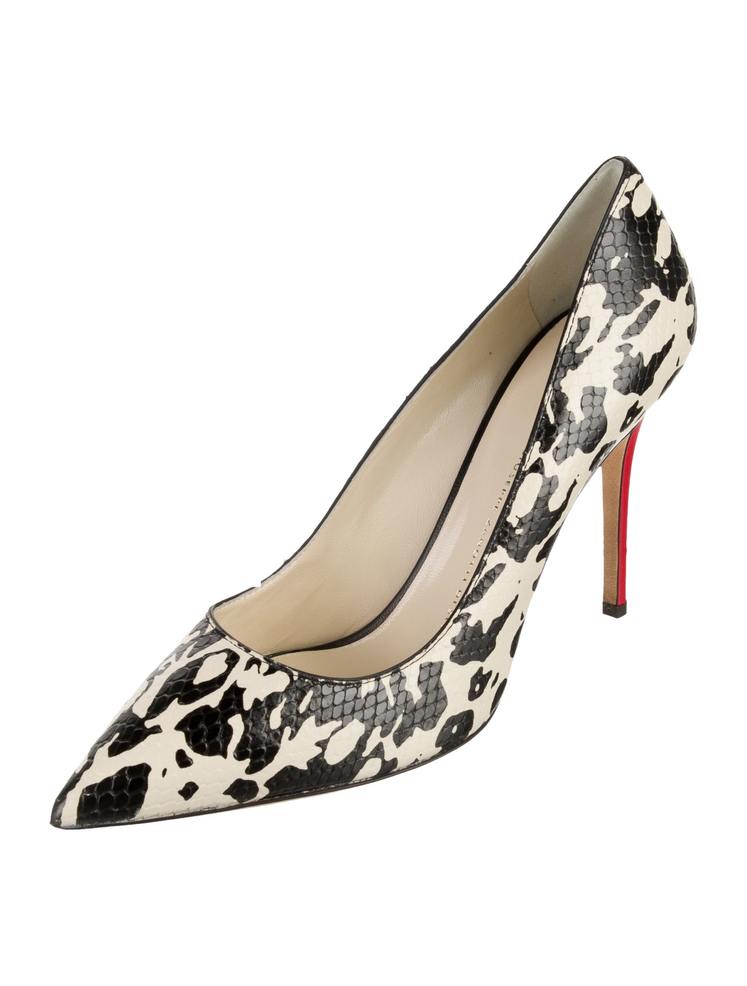 Giuseppe Zanotti Ponyhair Animal Print Slingback Pumps